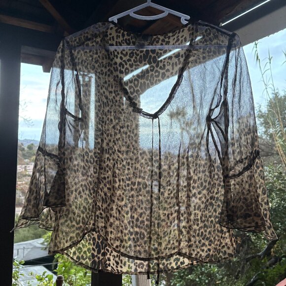 Sheer Leopard Allison Taylor Blouse - Picture 1 of 4